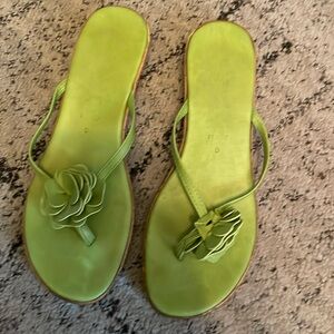 Green sandals size 8